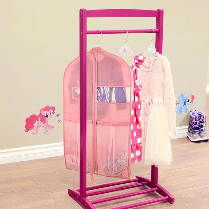 1 Pack Garment Bag for Travel Storage,Dance Costumes Bag,Garment Bag For Dancers,Kids Girls Garment Bags for Hanging Clothes,Dance Recital Bags,40Inch Cheer Uniform Garmet Bag