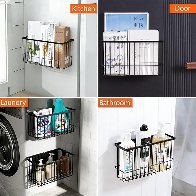 2 Pcs Magnetic Dryer Balls Holder Magnetic Spice Basket for Refrigerator Metal Fridge Organizer for Foil Plastic Food Wrap Multipurpose Shelf Organization for Kitchen Laundry Room