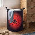 Black Red Spider Laundry Basket Foldable With Handles Tote Bag Waterproof Oxford Cloth Funny Laundry Hamper Clothes Storage Bucket Toy Organizer 43L For Bathroom/Laundry/Bedroom (Spider, 43L)