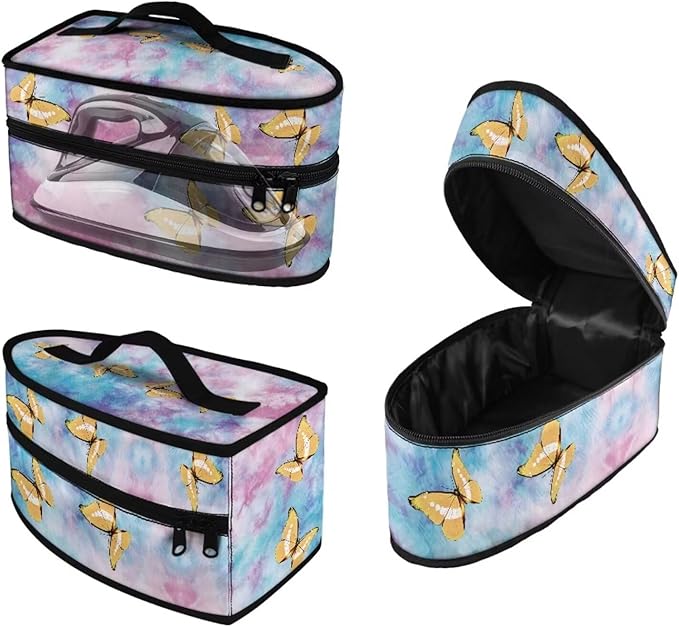 Tie Dye Butterfly Iron Storage Bag Compatible with Most Iron Wear-resistant Easy to Clean Clothes Iron Storage Case Fits Traveling Outing