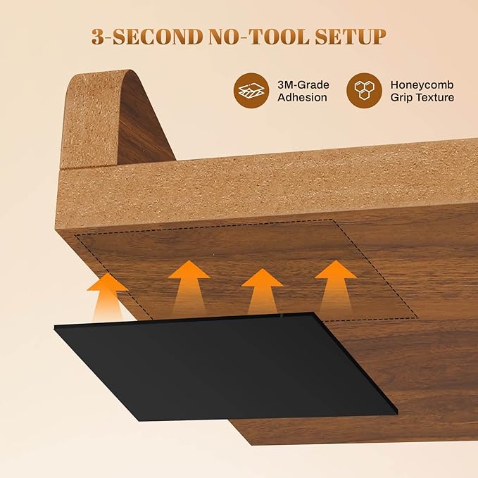 GCCSJ Washer Dryer Countertop, 54" Width x 27.5" Depth Wood Laundry Topper with Edge & Non-Slip Pads for Laundry Room Organization Storage & Clothes Folding, Walnut