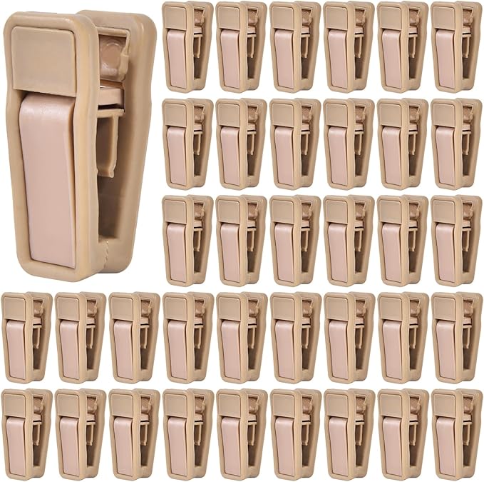 40 Pcs Plastic Baby Hanger Clips Slim-line Finger Clips Set for Clothes Hanger Velvet Hanger (Skin)