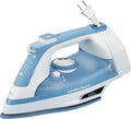 Hamilton Beach Steam Iron & Vertical Steamer for Clothes with Scratch-Resistant Soleplate, Adjustable Steam Settings + 8’ Cord Wrap, 3-Way Auto Shutoff, Anti-Drip, Self-Cleaning, 1500 Watts, Blue