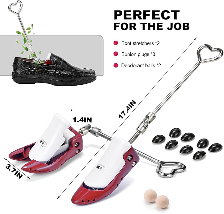 Boot Stretchers for Cowboy Boots Thick Wide Feet, Adjustable Men Women Shoe High Instep & Width Toe Box Expander