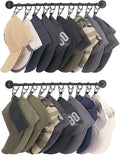 Mkono Hat Rack for Wall Baseball Cap Organizer Holder with 20 Clips Modern Metal Hat Storage Display Hanger Wall Mount Cowboy Hat Hooks Rack for Closet Bedroom Entryway, Set of 2