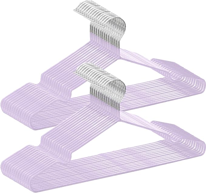 Hangers, Non-Slip, Multi-Functional Storage, PVC Special Rubber Finish, Set of 30, Hanger, Laundry Hanger, Heavy Duty Hanger, Anti-Slip, Clothes Deformation, Load Capacity, Lightweight, Wet and
