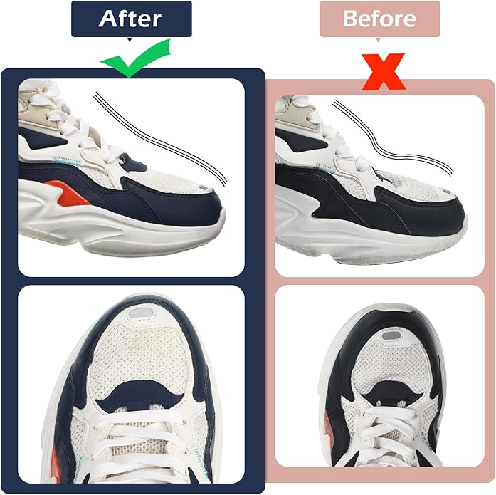 30 Pairs Anti Wrinkle Shoe Protectors Bulk Sneaker Protector for Shoes Toe Box Sneaker Boot Creasers Crease Stoppers