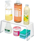 iDesign Recycled Plastic Narrow Laundry Room Organization Detergent Riser – 13.5” x 10” x 6”, Clear Bin