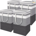 HomeHacks 4-Pack Large Laundry Basket,75L Each Waterproof, Freestanding Laundry Hamper, Collapsible Tall Clothes Hamper with Extended Handles for Clothes in the Dorm and Family-Gradient Grey