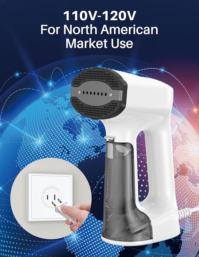 Sweepulire Vacuum Steamer for Clothes, 3500Pa Suction Handheld Clothes Steamer, 3 Modes, LED Display, Portable Travel Steamers for Clothes, Steaming & Ironing 2 In 1, 160ml Water Tank (for 110-120V)