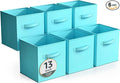 Sorbus Fabric Storage Cubes - 6 Foldable Storage Bins for Organizing Pantry, Cubbies, Toy Box - Clothes Storage & Closet Organizer - 13 Inch Collapsible Cube Baskets for Shelves with Handle