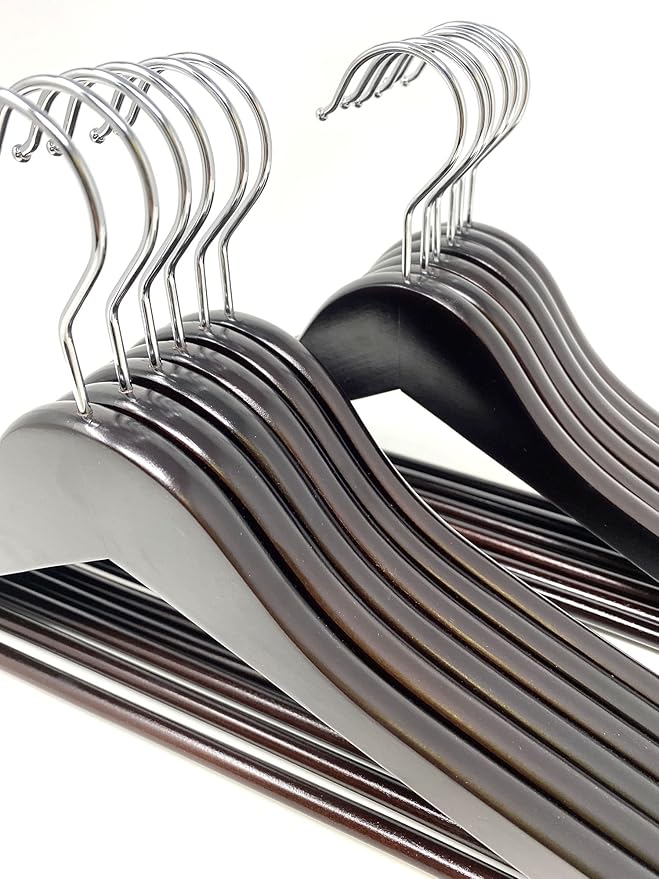 Kids Hangers (Espresso Wood, Children Hangers 4T-10)