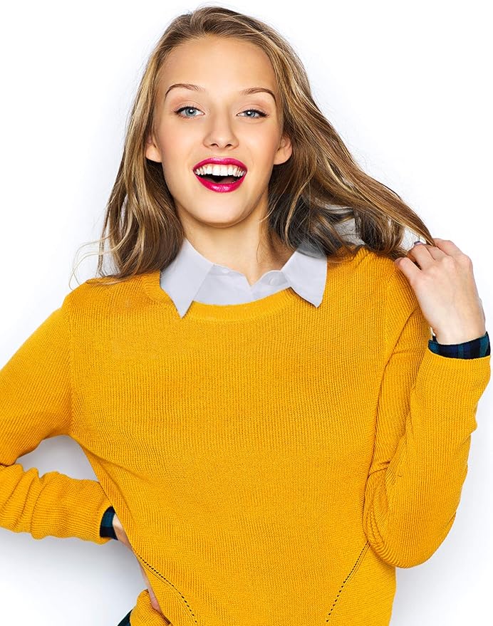 Tatuo 2 Pieces Fake Collar Detachable Collar for Women Shirts Dickey Half False Blouse Dickey
