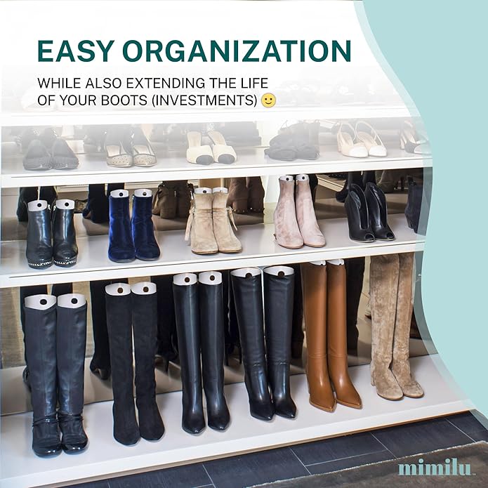 MIMILU 10 Pieces (5 Pairs) Boot Shaper Form Inserts. Stand Up Shape Holder For All Types Of Boots