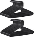 SUPER DEAL Plastic Hangers 100 Pack, Clothes Hangers with Double Hooks for Coat Shirts Pants Dresses, Heavy Duty Durable Closet Space Saving, Black