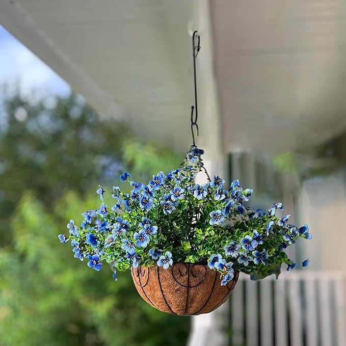 6Pcs S Hooks Hanging 12 inch Heavy Duty Large S Hooks with Safety Buckle, Long S Hook for Hanging Plant, Utility Hooks, Long Heavy Duty Hanging Hooks for Kitchen, Bathroom, Garden, Indoor, Outdoor