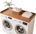 Washer Dryer Countertop, 54" Width x 27.5" Depth Laundry Countertop Organization, Wooden Washer and Dryer Topper for Folding, Sorting & Ironing, Easy to Install, Walnut