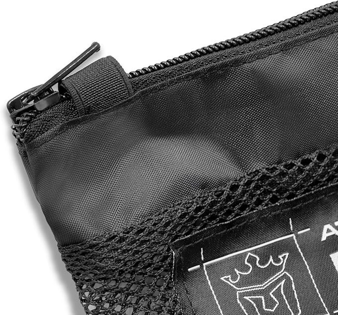 Meister Athlete XL Wash Bag - Large Mesh Sports Laundry Bag w/Zipper Lock - Black
