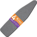 Ruibo Ironing Board Cover and Pad Extra Thick Heavy Duty Padding 4 Layers, Scorch and Stain Resistant,Elastic Edge Fit Standard Size 15x54 Inch/Gray
