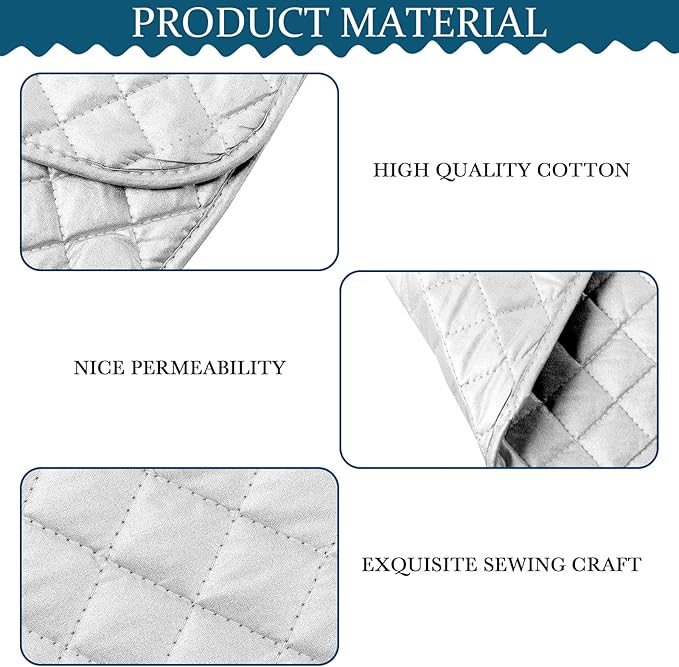 Oudain 2 Pieces Magnetic Ironing Mat Heat Resistant Ironing Blanket Portable Travel Folding Ironing Pad Iron Board Alternative Cover for Washer Dryer Table Top Laundry Clothes, 33 x 19, Grey