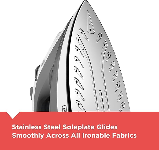 BLACK+DECKER Light ‘N Easy Compact Steam Iron,IR1020S,Stainless Steel Soleplate,Spray Mist,Anti-Drip,Auto Shutoff,(Pack of 4)