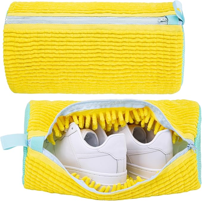 Shoe Washing Machine Bag: 2 Pack Reusable Shoes Cleaning Bags, Heavy Duty Shoe Laundry Bag for Washer & Dryer, 360° Deep Clean for Sneakers Tennis Shoes