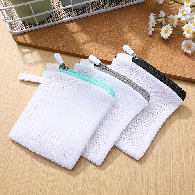 Luxshiny Mesh Laundry Bags for Delicates 8 Pack Mini Garment Washing Lingerie Laundry Bag for Washing Machine Socks Underwear Bras Travel Organizer