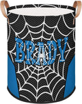 Spider Wed Personalized-Laundry-Hamper-Basket for Kids Custom Name Collapsible Storage Organizer Bin Dirty Clothes Toys Hamper for Boys Nursery in Laundry, Bedroom, Bathroom Wed-6