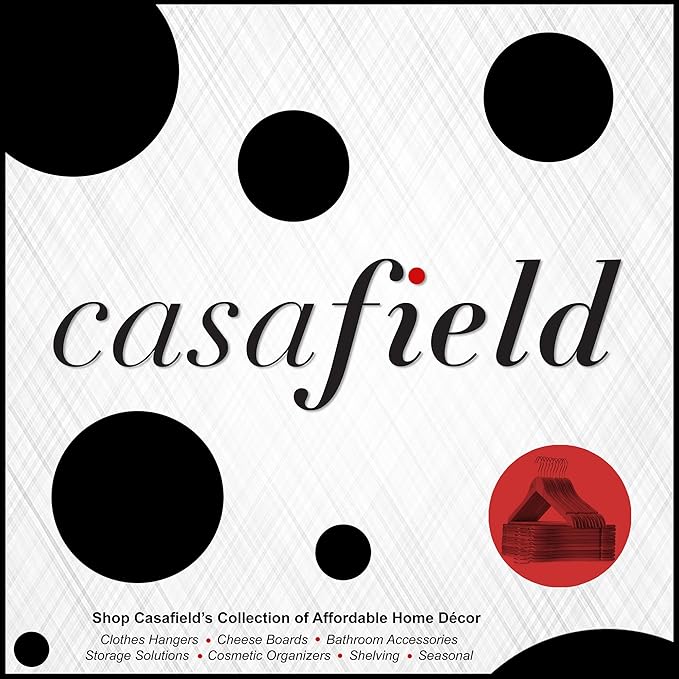 Casafield - 20 White Wooden Suit Hangers - Premium Lotus Wood with Notches & Chrome Swivel Hook for Dress Clothes, Coats, Jackets, Pants, Shirts, Skirts