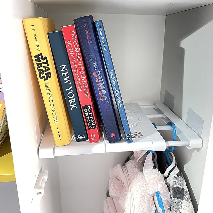 cOOva School Locker Shelves - Organizer for Small Lockers - Shelf Accessories for School & Work (2, 9.5''W/(10.25''-15.75'') L)