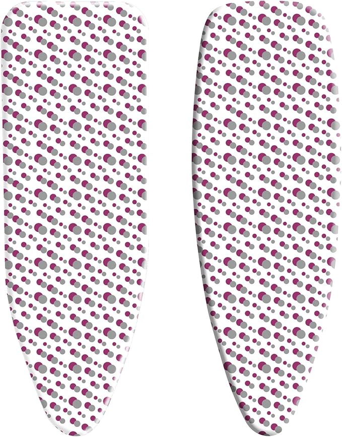 Minky Homecare SmartFit Supersize Reflector Ironing Board Cover with Heat Reflective Surface – Fits Extra Large Ironing Boards up to 57 x 21 Inches (White/Multicolor)