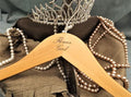 NAHANCO FG20014ENG Bridal Hanger, Natural Wood Hanger Engraved with (Flower Girl), 14” (1 Piece)