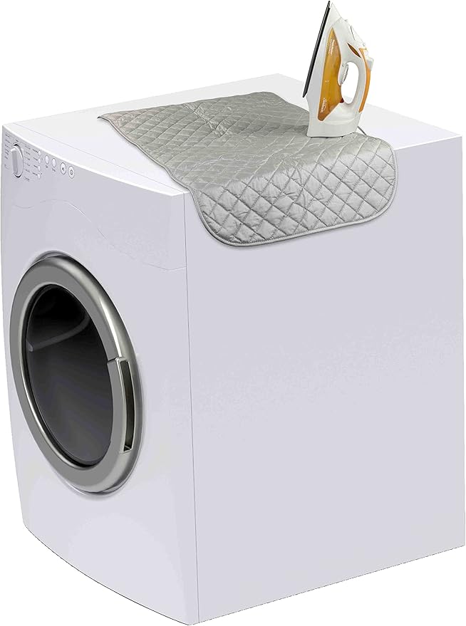 Sunbeam Heat Resistant Quilted Magnetic Ironing Mat Pad, Silver