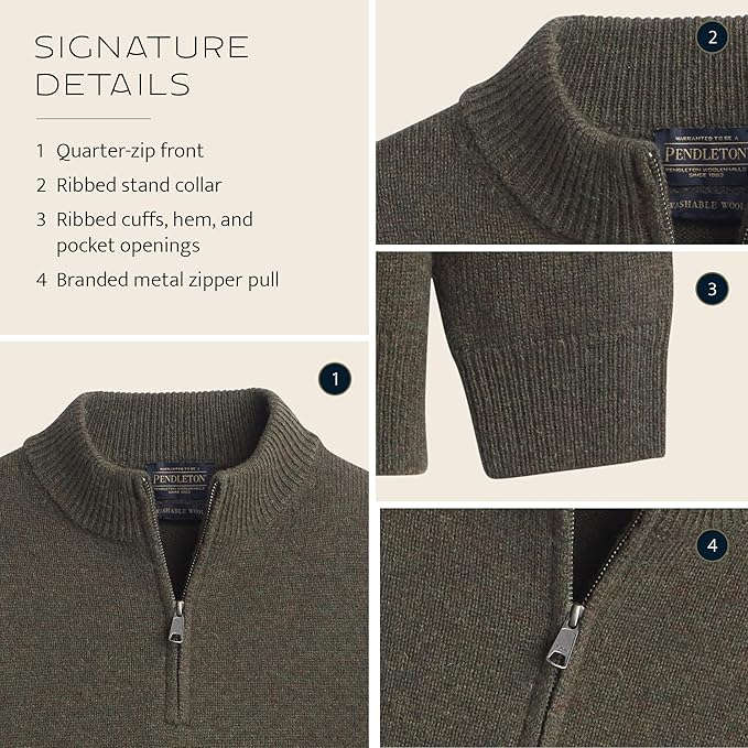 Pendleton Wool 1/4 Zip Sweater
