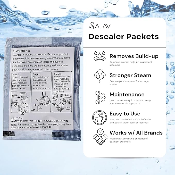 SALAV Water Tank with Cap for SALAV (GS45 Silver Tank + 3pc Decalcifier)