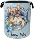 Dog Laundry Today Large Storage Basket, Collapsible Laundry Basket Oxford Storage Bin for Toy Bins Gift Baskets Bedroom Clothes Children Nursery Hamper 16" X 20.8"