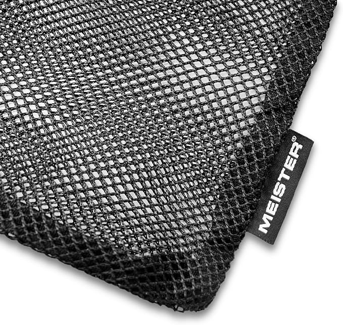 Meister Athlete Wash Bag - Mesh Sports Laundry Bag w/Zipper Lock - Black