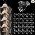 SLMT Space Saving Hanger Hooks 30 Pack, Clear Clothes Hanger Connector Hooks, Dorm Room Essentials, Closet Organizers and Storage (Clear)