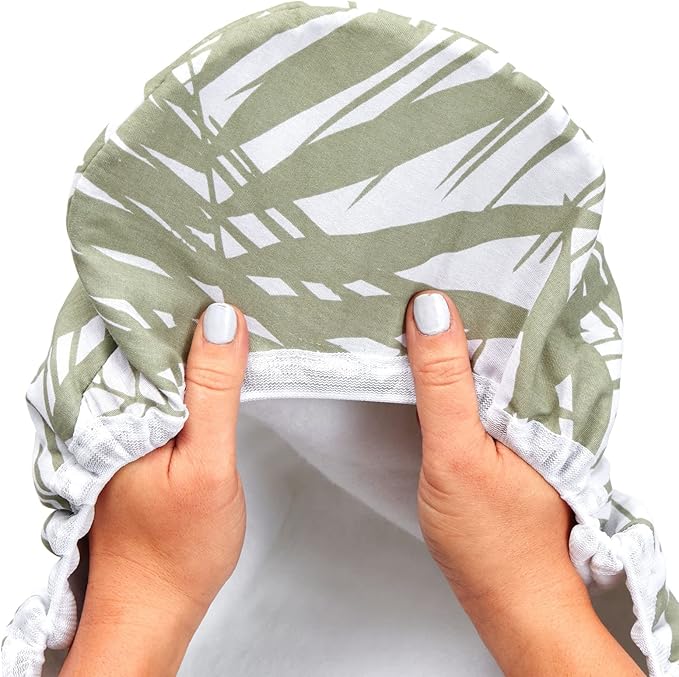Ironing Board Cover and Pad, 15x54 Inches, Standard Size, Heavy Duty, White Palm Print Design