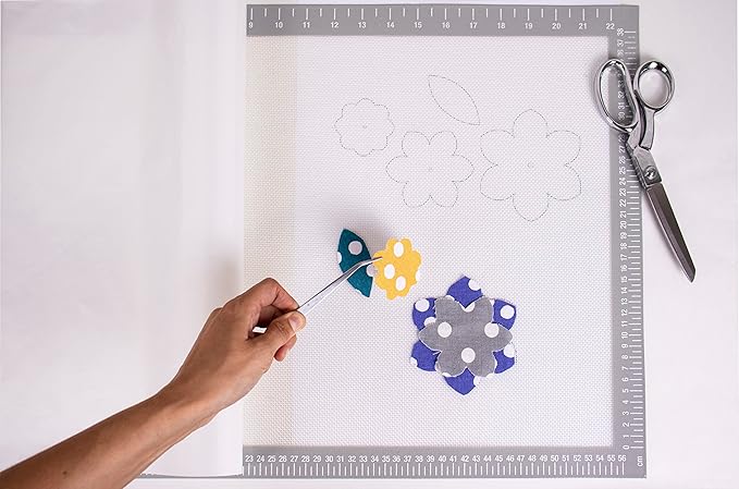 Milward Applique Ironing Board Fusing Mat Non-Slip Non-Stick Heat Resistant Silicone 49.25 x 16.25” – 125 x 41cm, Klar