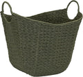 Household Essentials Natural Woven Wicker Storage Basket with Handles