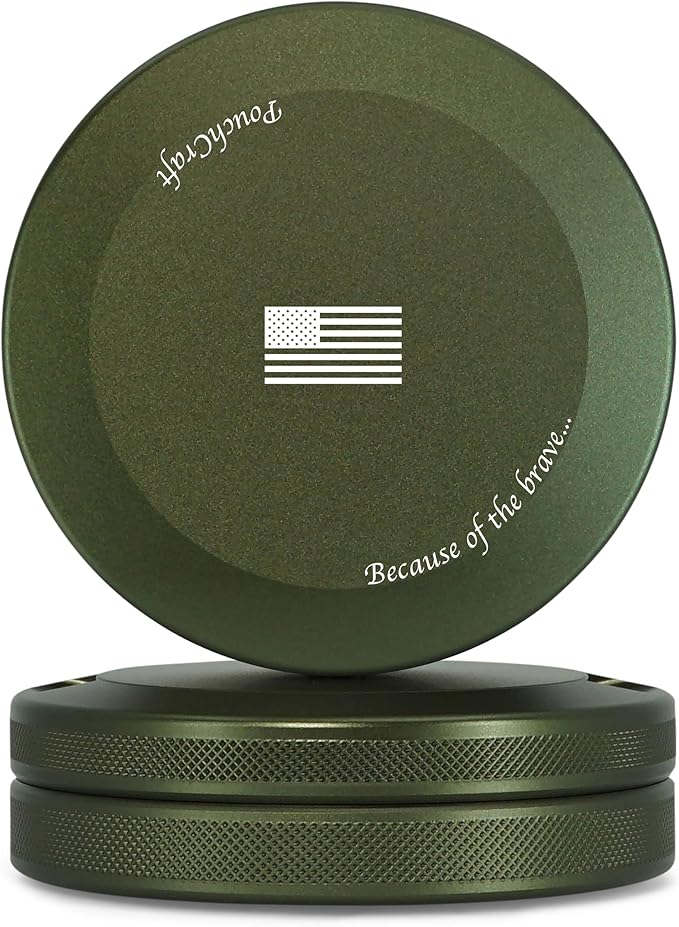 Metal Can | Metal Container for Pouches | Aluminum Used Pouch Storage Tin | Airtight O-Ring Moisture Odor Proof EDC Pocket Tin | Defiance Edition (Forest Green)