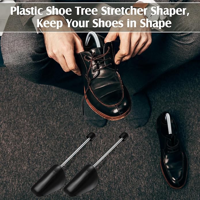 Barydat 50 Pairs Plastic Shoe Tree Stretcher Sneakers Shaper Bulk Practical Adjustable Shoes Boot Holder Support for Men