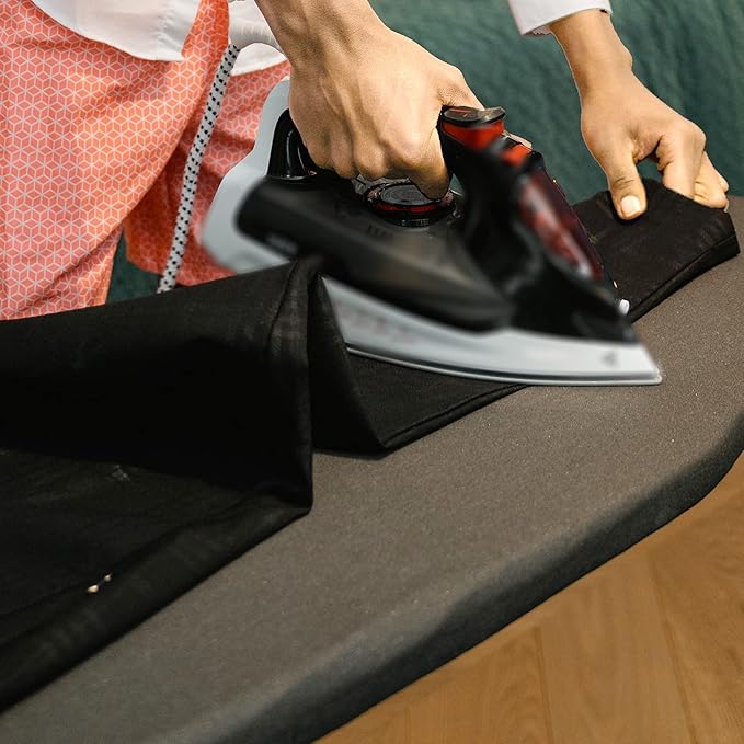 Ruibo Ironing Board Cover and Pad Extra Thick Heavy Duty Padding 4 Layers, Scorch and Stain Resistant,Elastic Edge Fit Standard Size 15x54 Inch/Gray