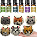 Essential Oils for Laundry, Diffusers, Dryer Balls, Candles, Soaps – 6 Most Popular 100% Pure Therapeutic Grade Aromatherapy Oils (6 XL Cat Dryer Balls & Essential Oil Set Bundle)