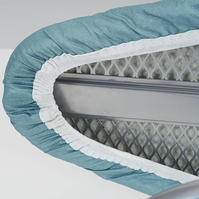 Household Essentials Tabletop Ironing Board Cover and Pad | Fits 30"-32" x 12" Boards | Silicone-Coated, One-Piece Cover with Bungee Cord Fit | Replacement Cover for Small Ironing Boards