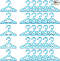 PATIKIL 50pcs Clothes Hanger Earring Holder, Mini Acrylic Coat Hangers Earring Hangers Hanger Rack for Earring Holder Organizer Stand Studs, Blue