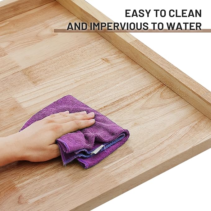 Washer Dryer Countertop, 100% Natural Wood, Laundry Countertop Over Washer and Dryer, Laundry Machine Topper for Front Loaders, Fits All Major Brands, Anti Vibration Pads, 54” x 27.5" Black