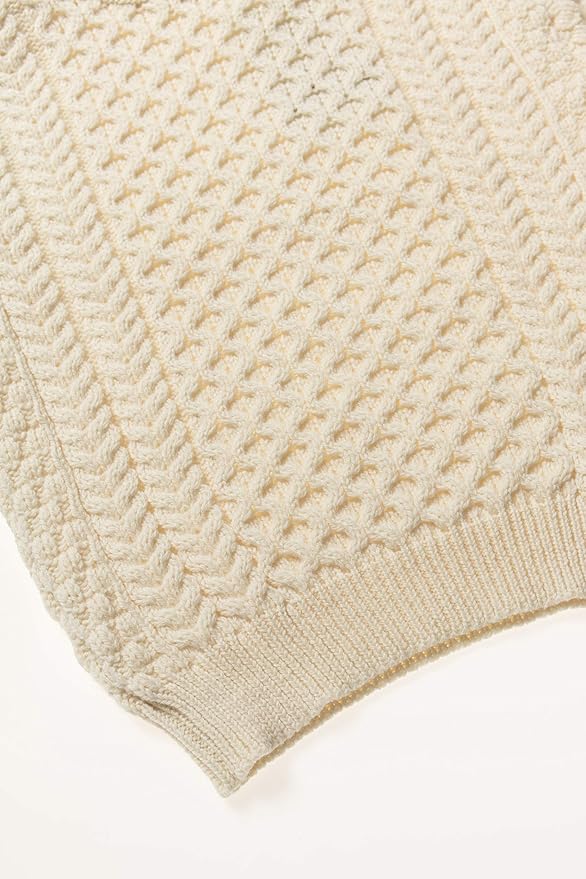 Aran Crafts Unisex Irish Cable Knitted Soft Roll Neck Sweater (100% Merino Wool)
