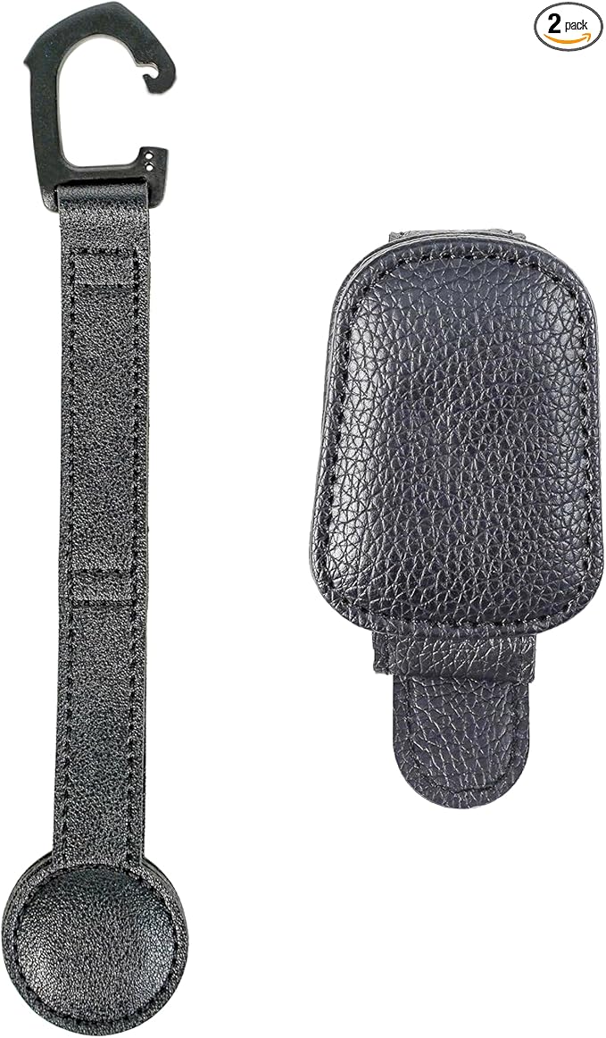 Magnetic Hat Holder for Car Seat and Sunglass Holder for Visor, 2-Piece Car Accessories Set with Magnet for Cowboy Hat, Baseball Cap, Glasses, Car Essentials